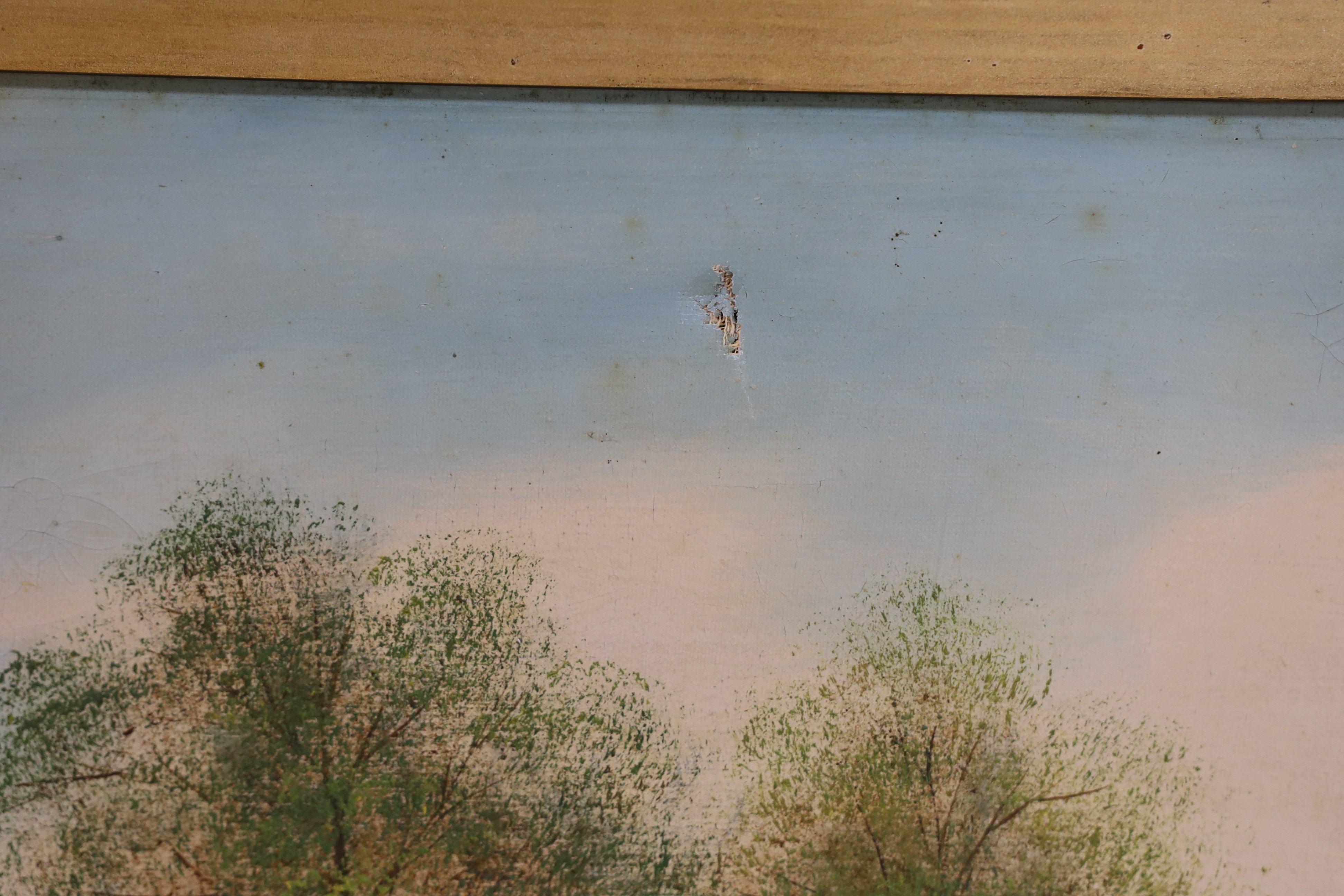 English School c.1900, pair of oils on canvas, River landscapes, 50 x 75cm
